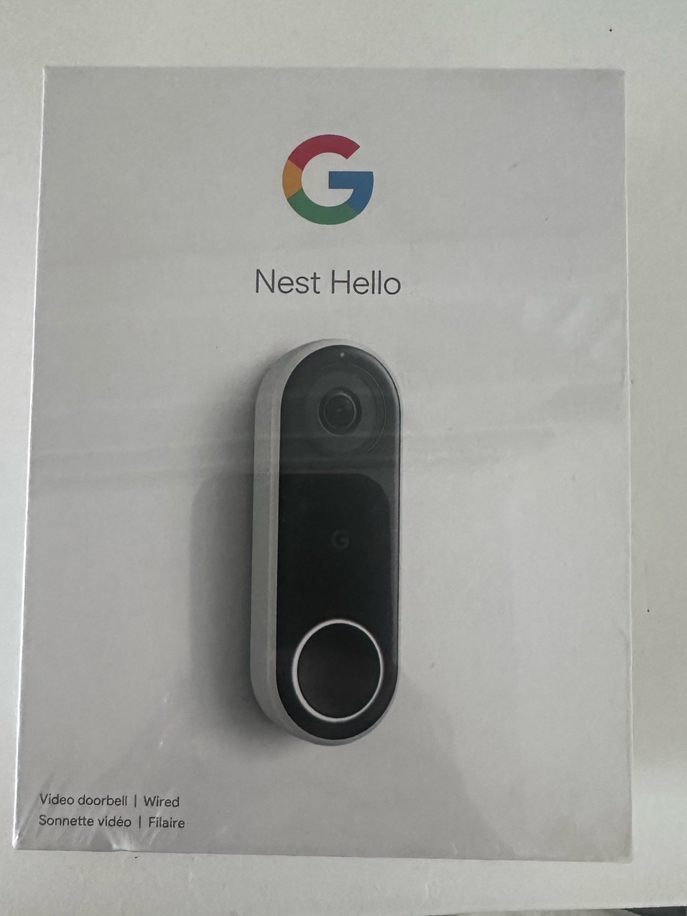Google Nest Hello Wired Video Doorbell - White and Black Unopened SEALED BOX